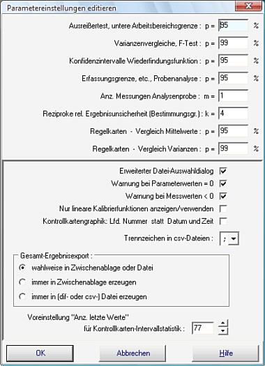 QSM: Individuell vorgebbare Wahrscheinlichkeiten