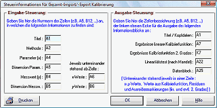 Steuerungsdialog Gesamt-Import/Export